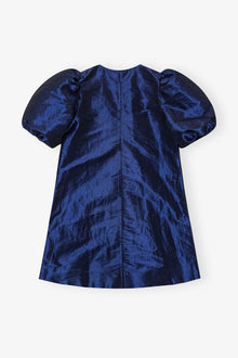 Shiny Taffeta Mini Dress | Sodalite Blue