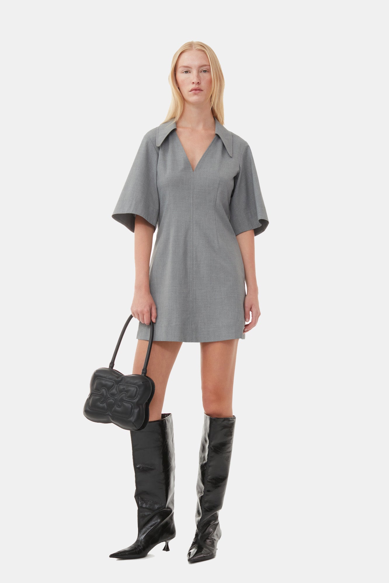 Drapey Melange Mini Dress | Paloma Melange