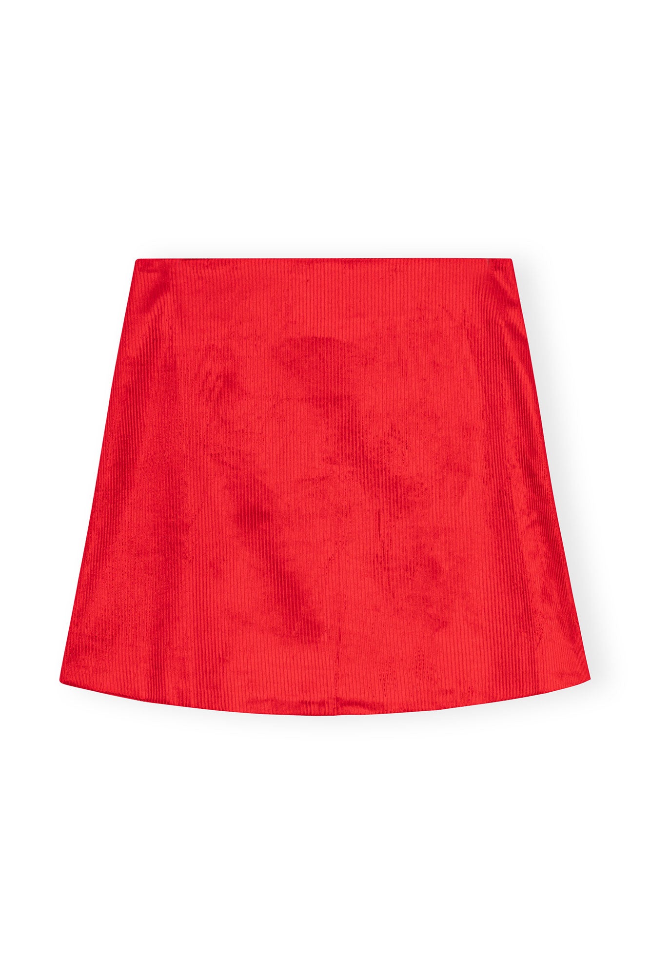 Shiny Corduroy Mini Skirt | High Risk Red