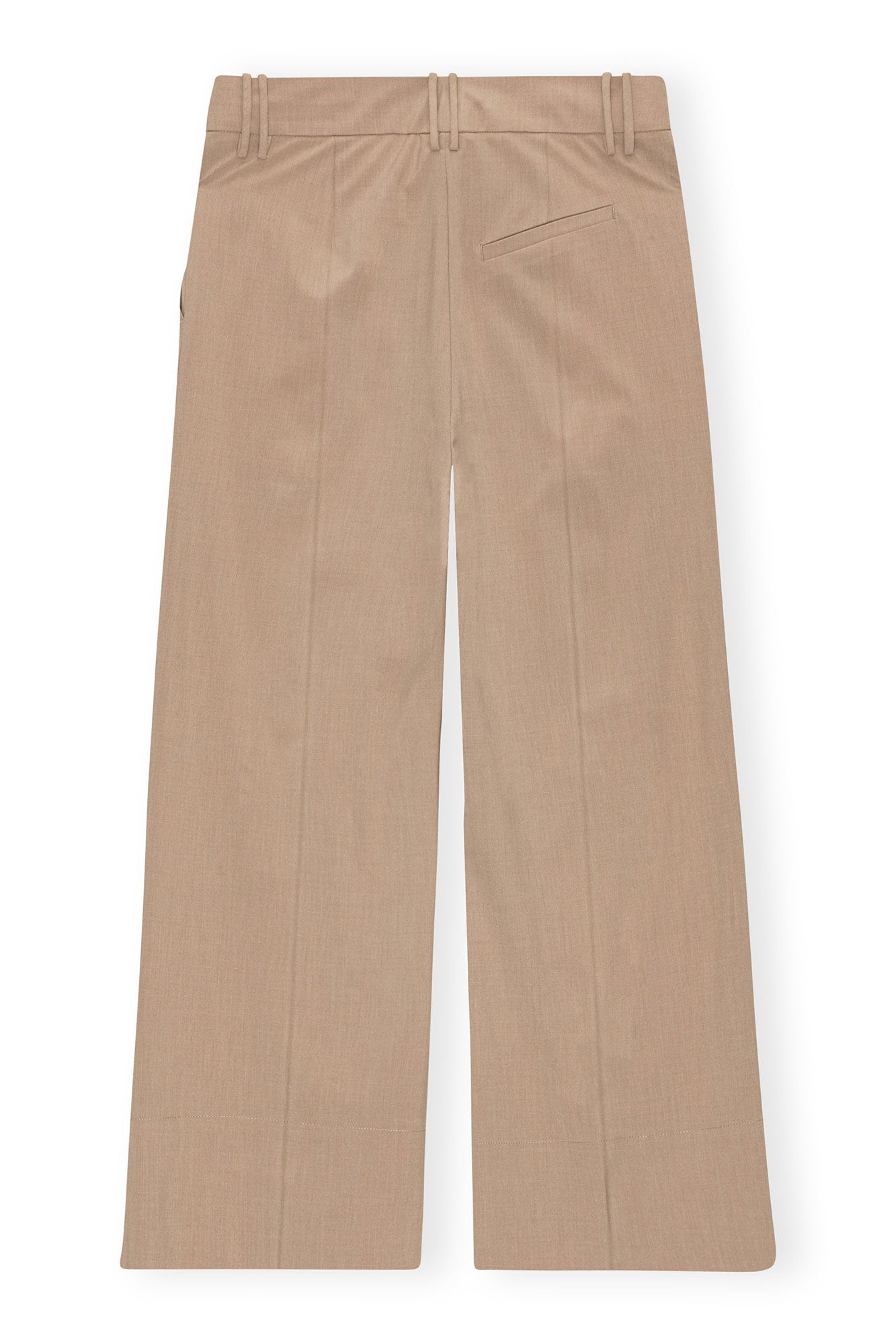 Drapey Melange Cropped Trousers | Safari