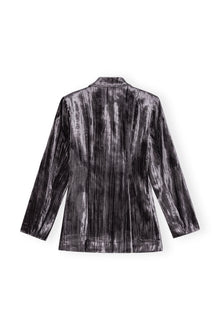 Striped Velvet Blazer | Phantom