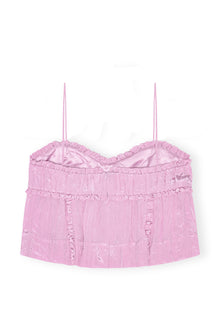 Shiny Tech Strap Top | Lilac Sachet