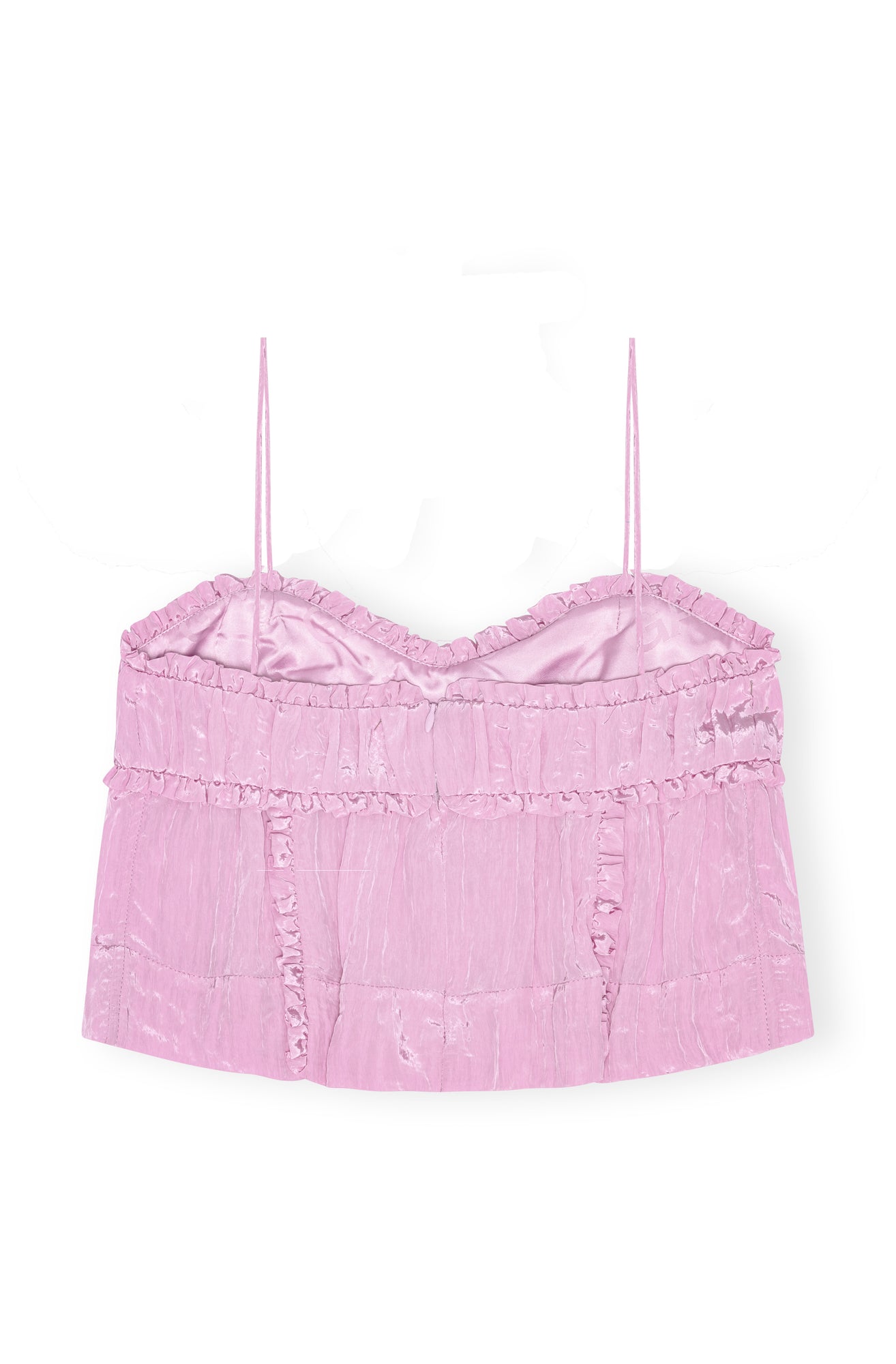 Shiny Tech Strap Top | Lilac Sachet