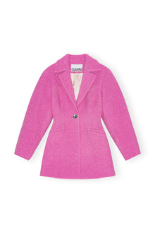 Twill Wool Suiting Fitted Blazer | Fiji Flower