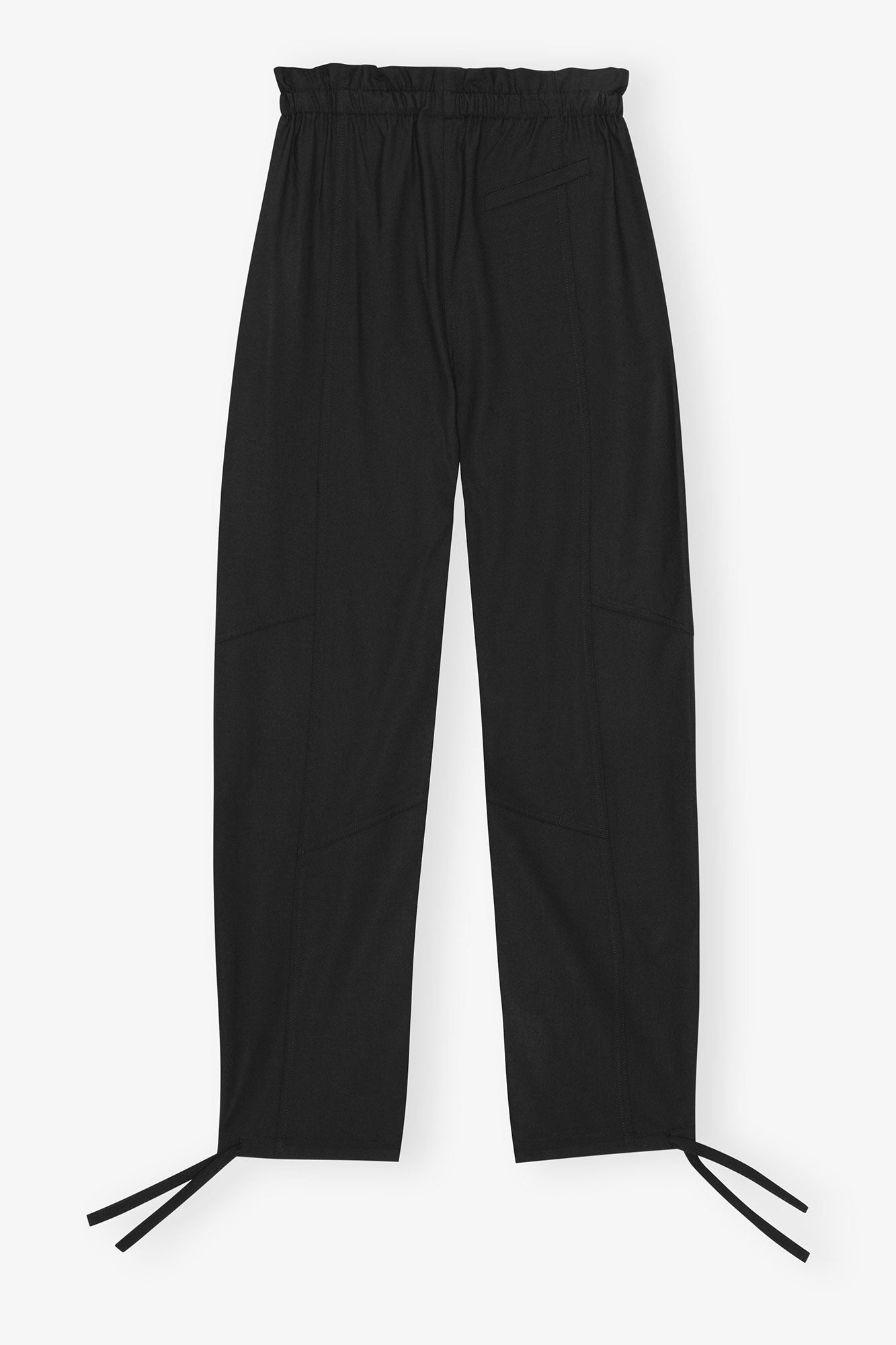 Drapey Melange Elasticated Waist Trousers | Black