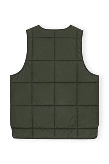 Quilt Boxy Vest | Kombu Green
