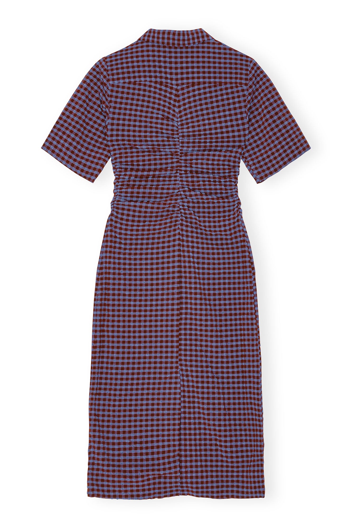 Stretch Seersucker Fitted Dress | Racing Red