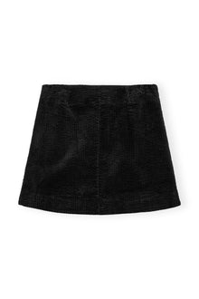 Corduroy Mini Skirt | Black