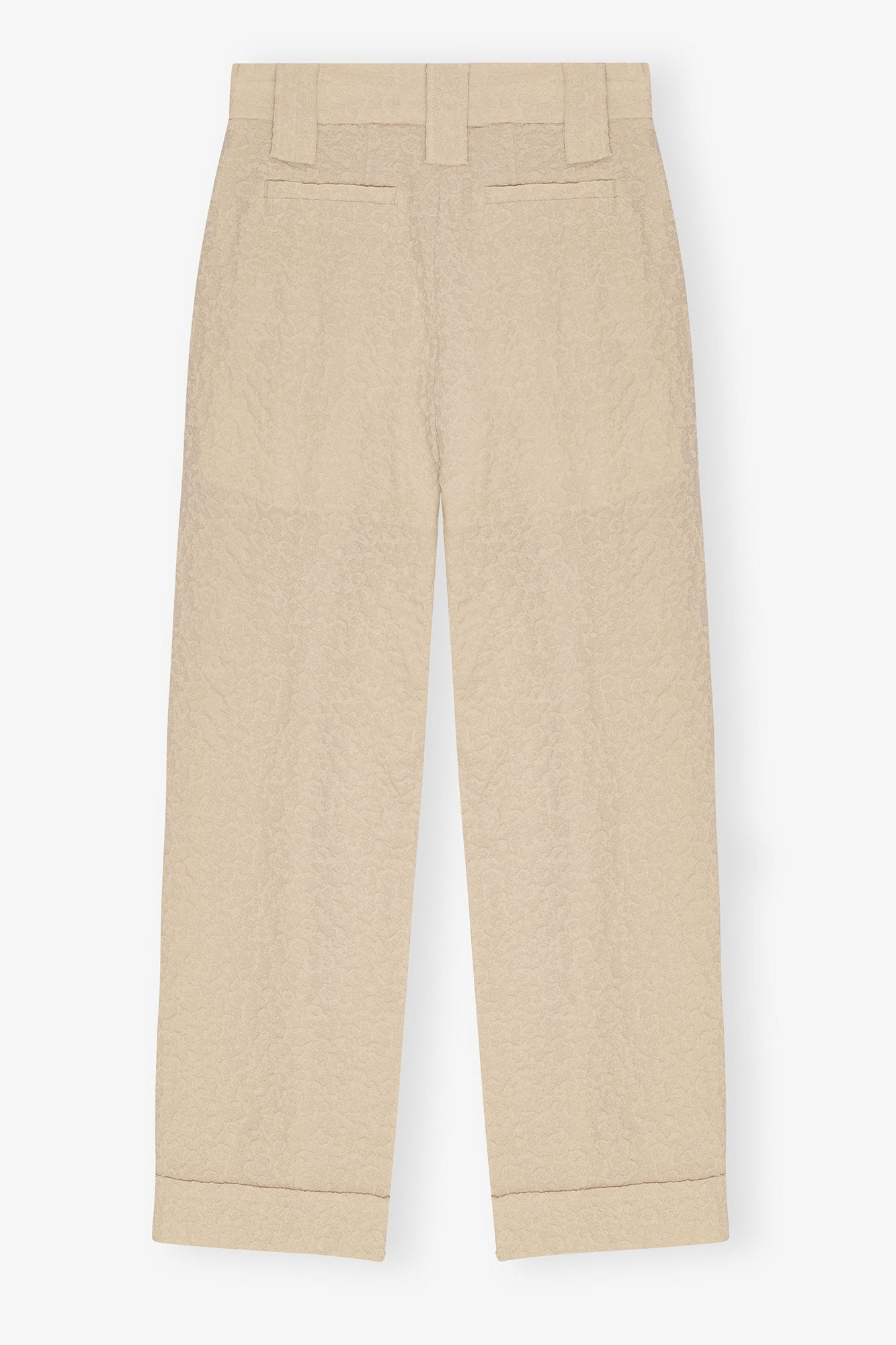 Textured Suiting Mid Waist Trousers | Oyster Gray