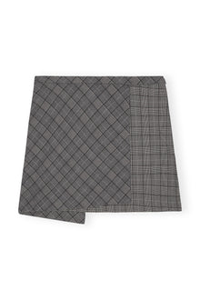 Check Mix Mini Skirt | Frost Gray