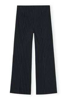 Stretch Stripe Cropped Pants | Sky Captain