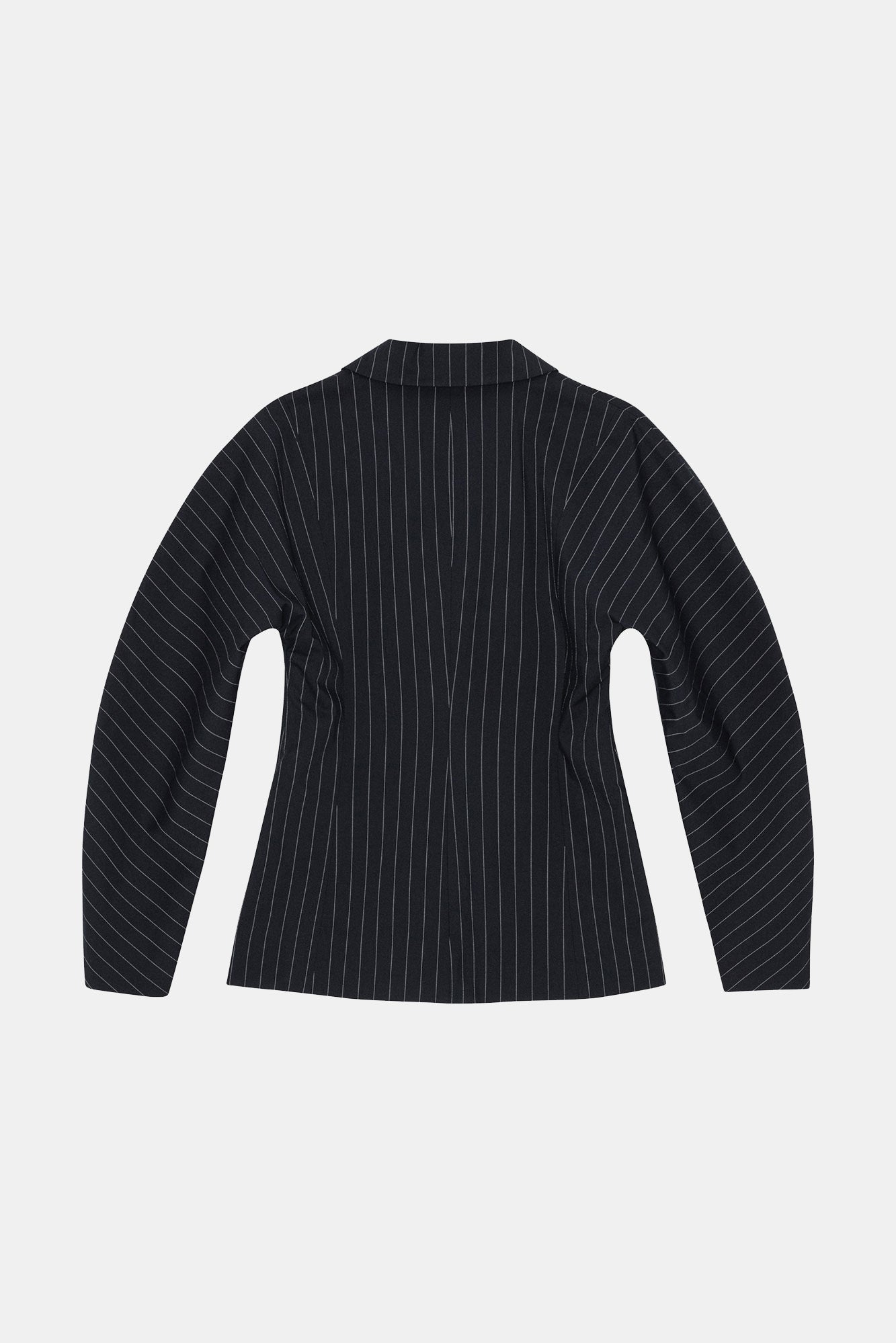 Stretch Stripe Fitted Blazer | Sky Captain
