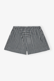 Seersucker Check Elasticated Shorts | Egret