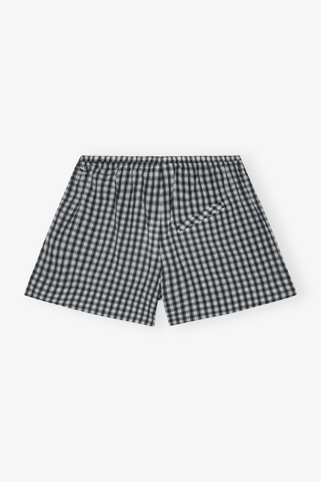 Seersucker Check Elasticated Shorts | Egret