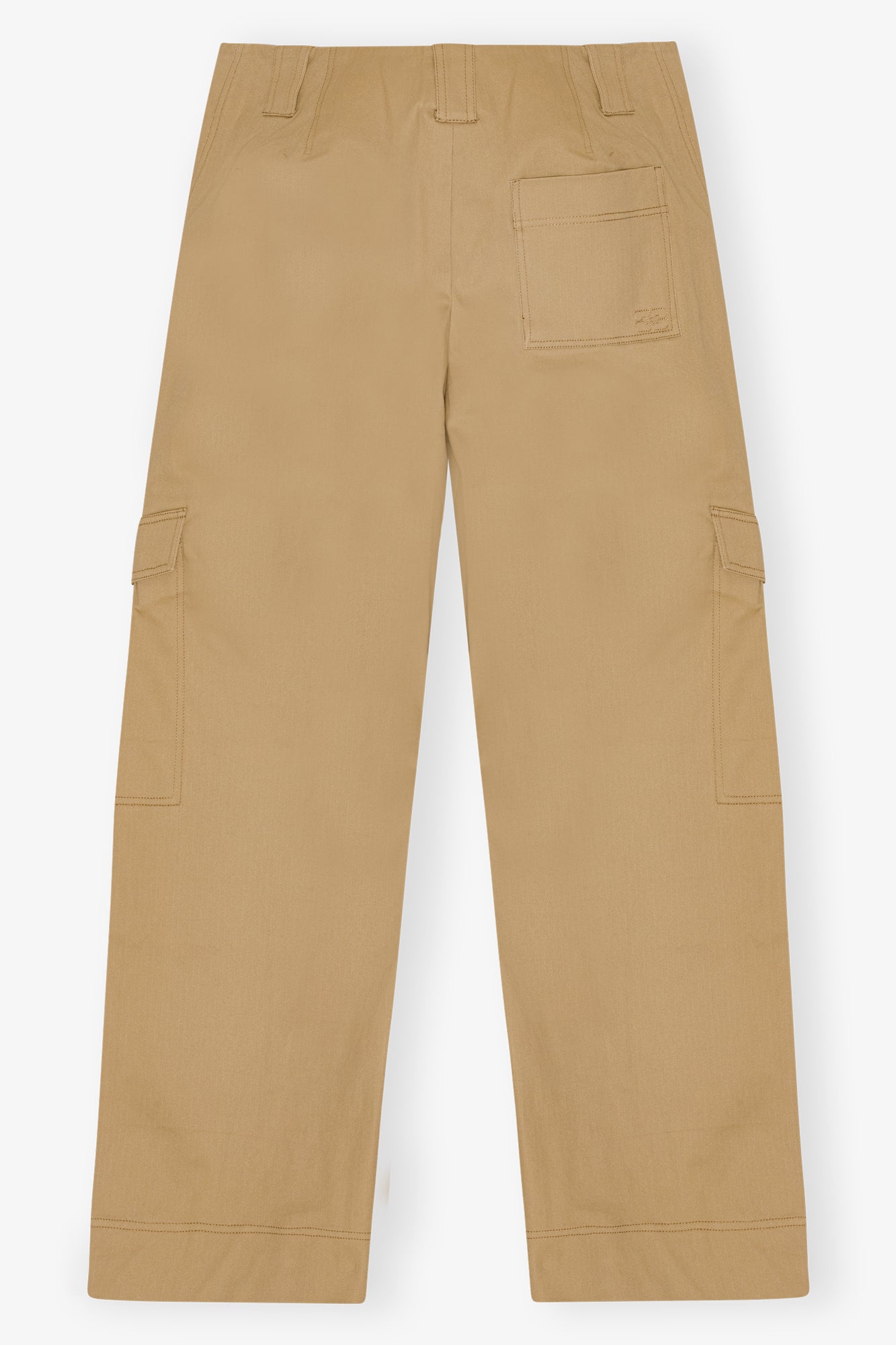 Herringbone Canvas Mid Waist Trousers | Tiger's Eye