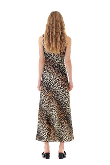 Printed Chiffon Maxi Dress | Almond Milk