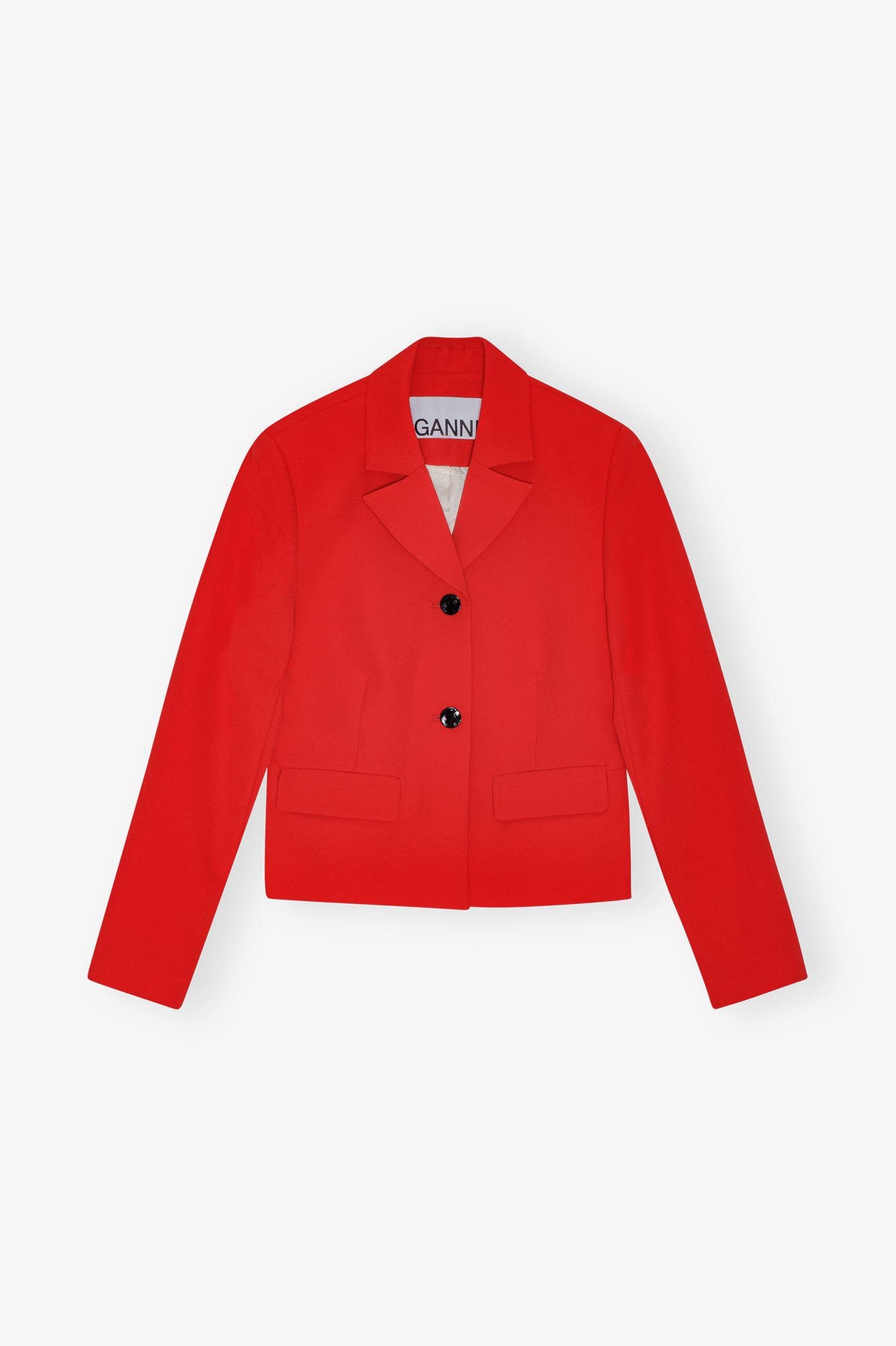 Twill Suiting Fitted Blazer | Barbados Cherry
