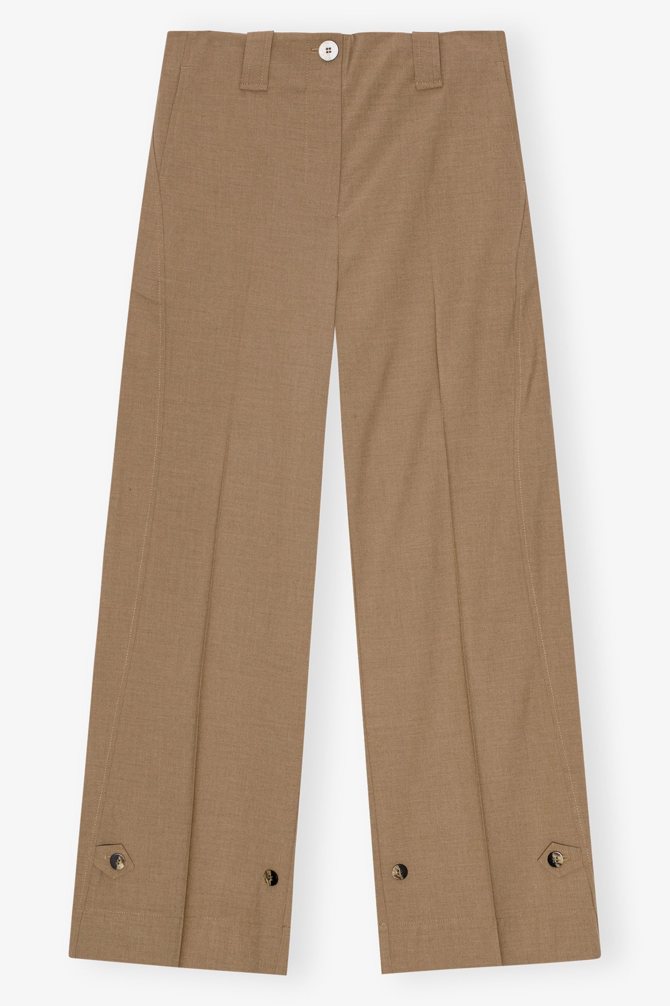 Drapey Melange Mid Waist Pants | Tiger's Eye