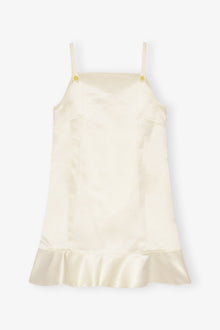 Duchesse Satin Mini Dress | Egret