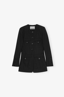 Suiting Fitted Blazer | Black