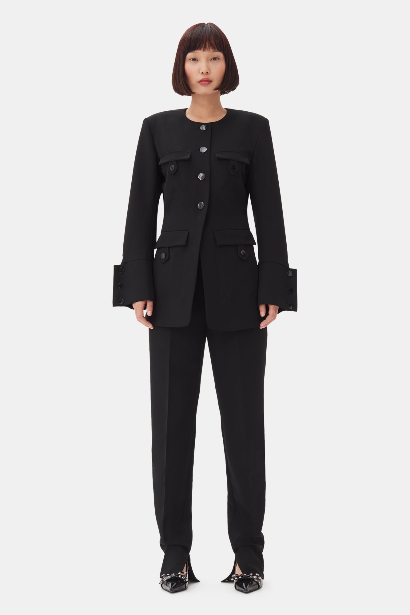 Suiting Fitted Blazer | Black