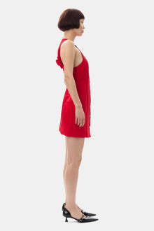 Twill Suiting Mini Dress | Barbados Cherry