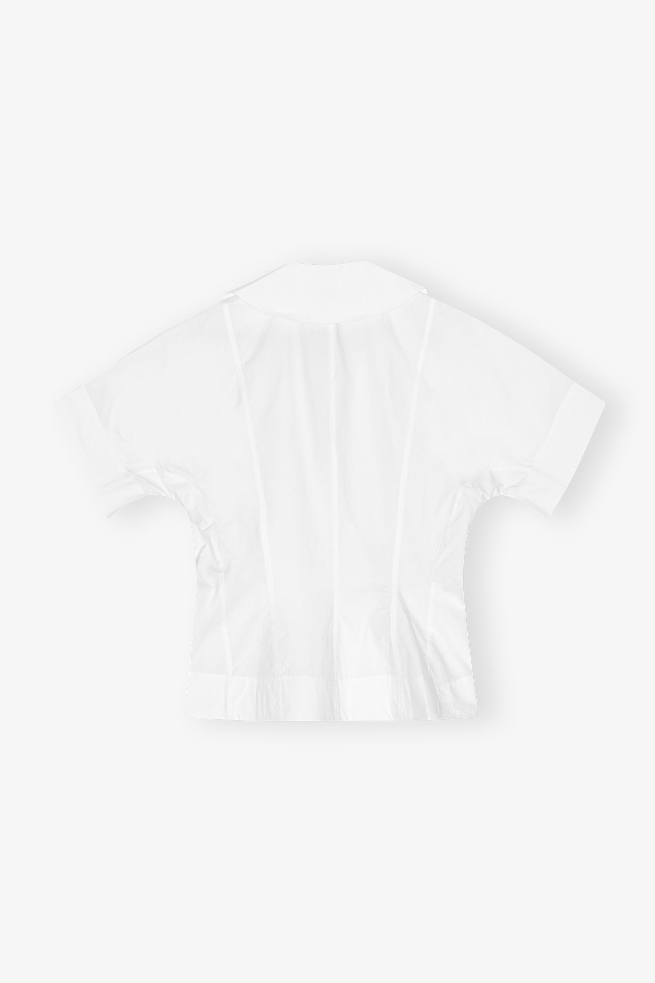 Cotton Poplin Short Sleeve Wrap Blouse | Bright White