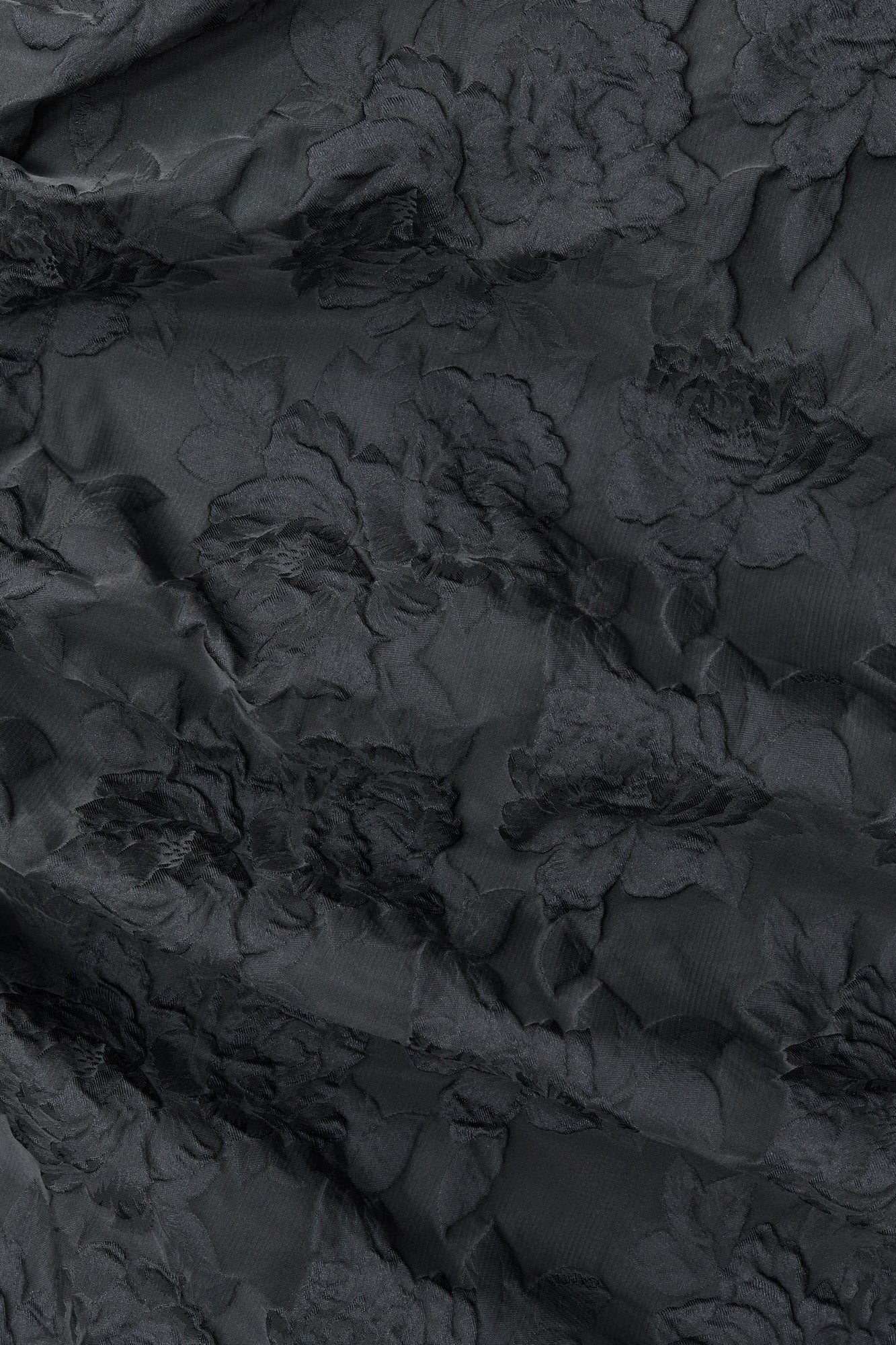 Botanical Jacquard Strap Top | Black