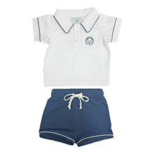 Baby Boys | and Pima Cotton Polo Top and Shorts Set | White & Navy