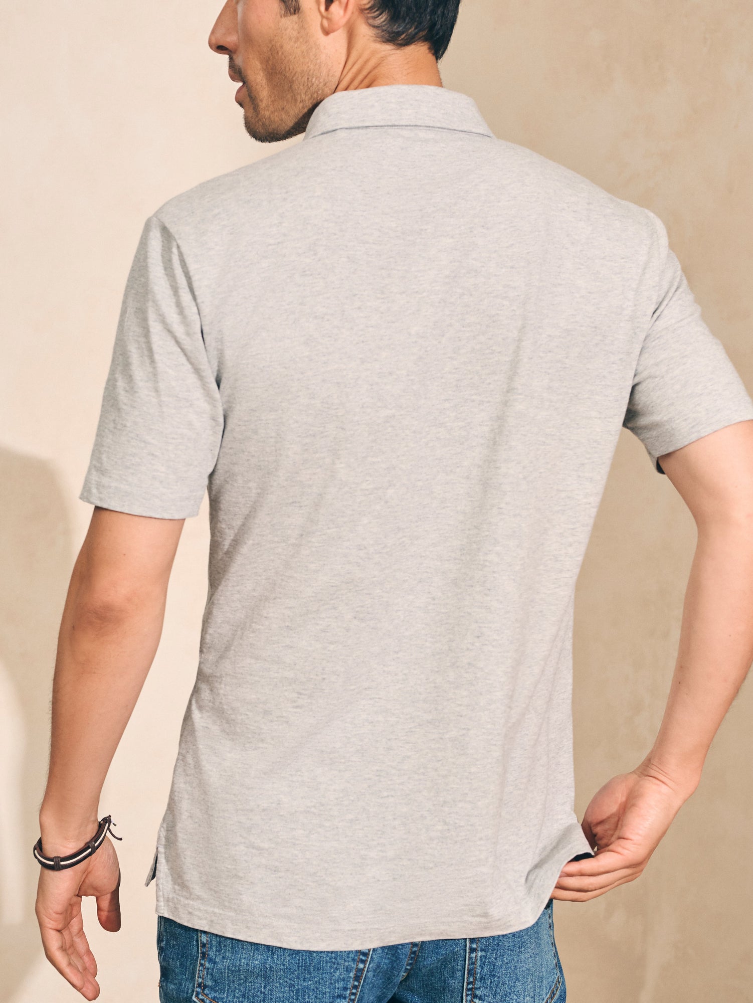 Mens | Sunwashed Polo | Heather Grey