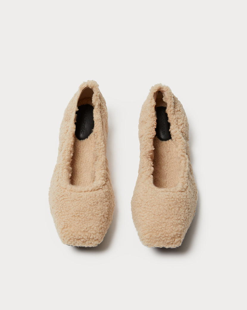 Sherpa Ballet Flat | Blonde