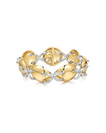 Mariner Cross Bracelet | Cubic Zirconia | Gold