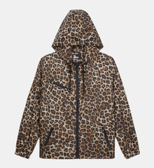 Printed Hooded Windbreaker Jacket | Women | Leopard