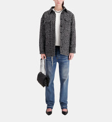 Tweed Overshirt Jacket | Women | Black x White