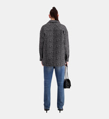 Tweed Overshirt Jacket | Women | Black x White