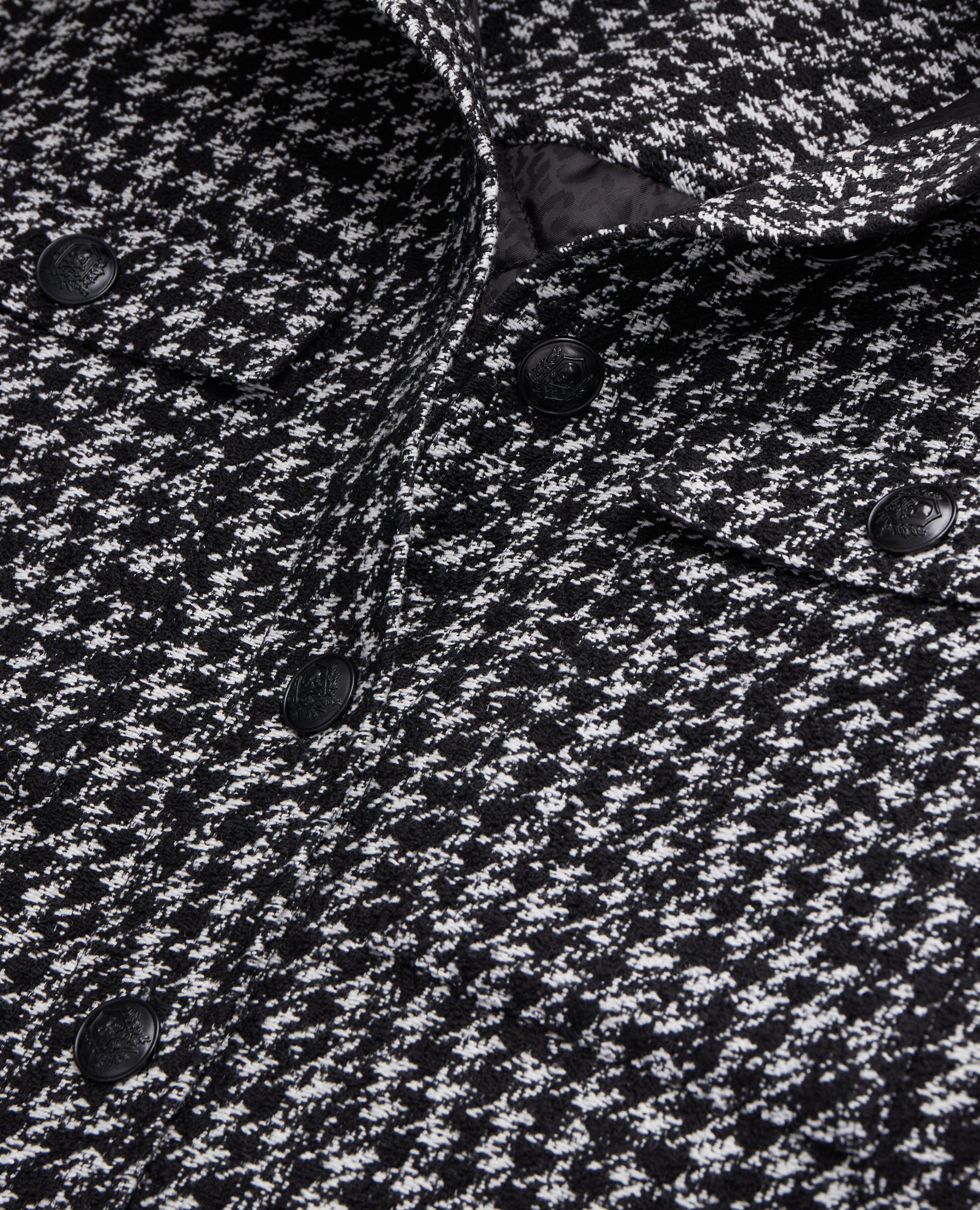 Tweed Overshirt Jacket | Women | Black x White