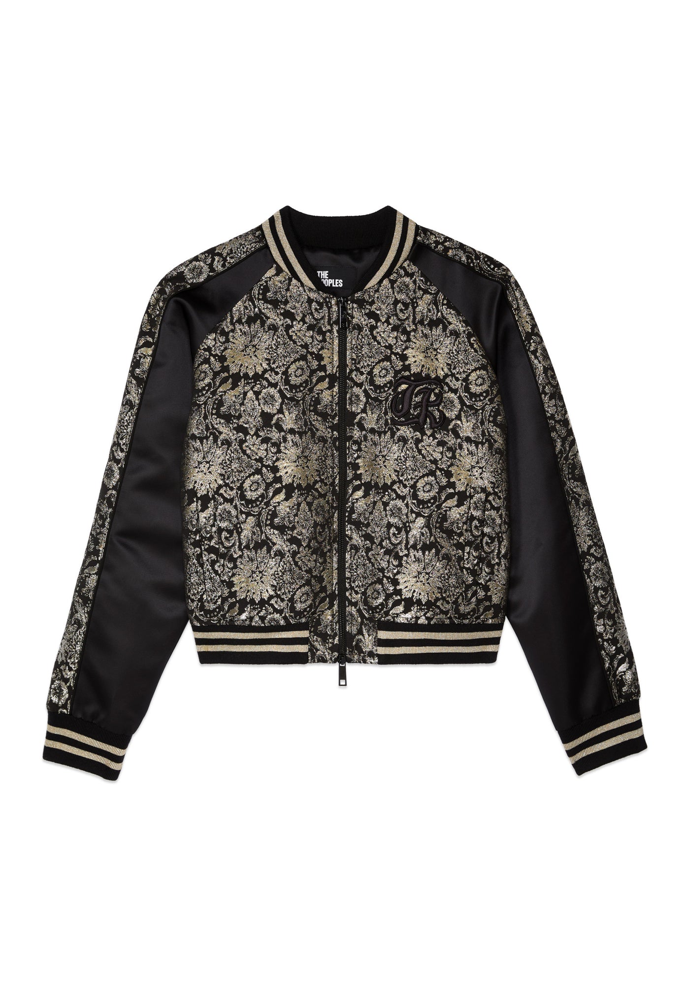 Jacket With Metallic Jacquard | Women | Black Grey