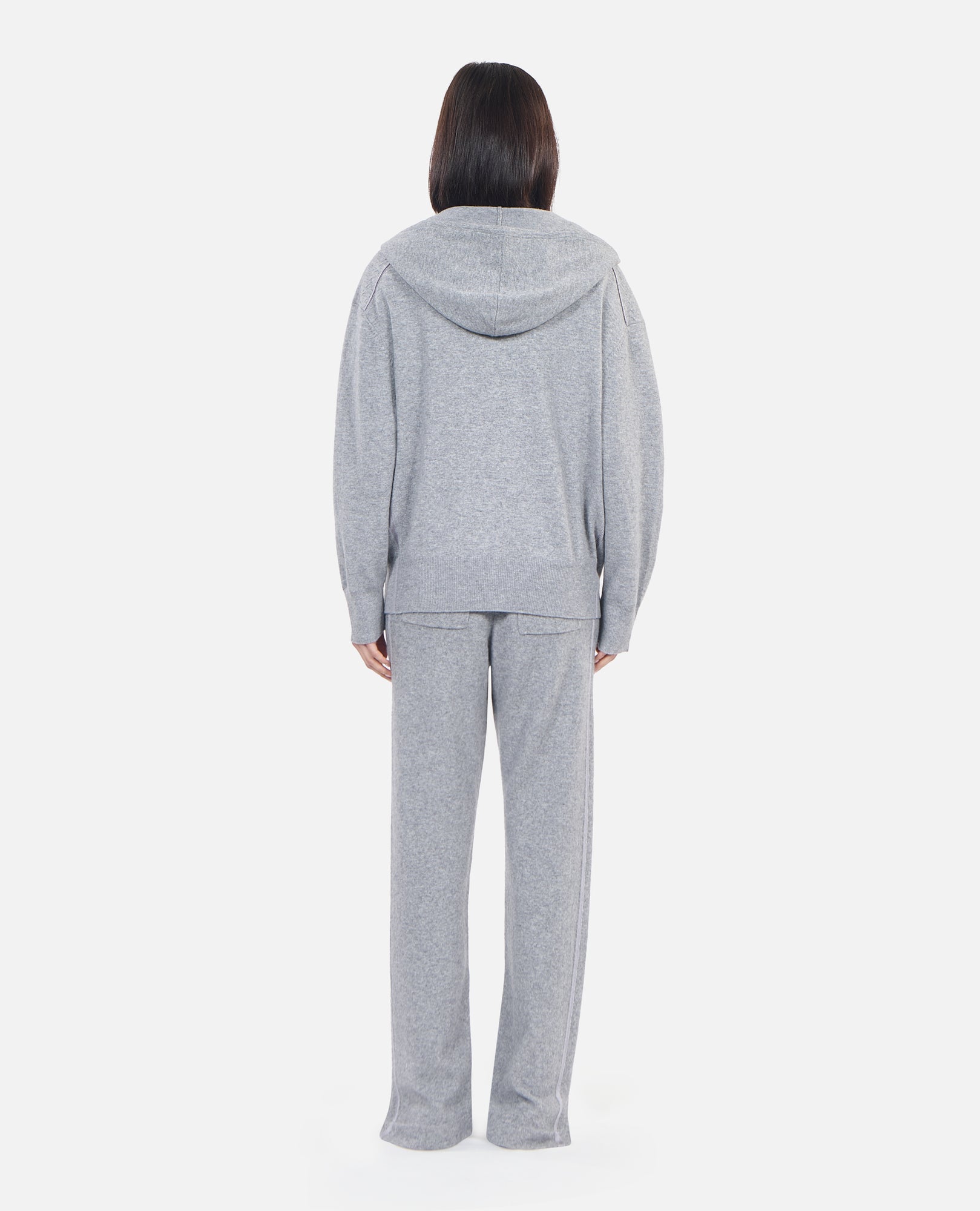 Wool And Cashmere Hoodie | Women | Middle Grey Mel