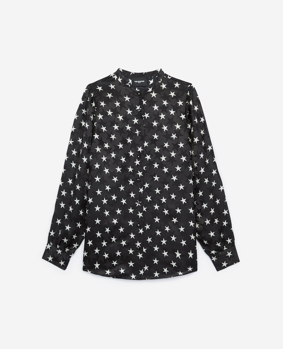 Shirt W/ Three-Quarter-Length Sleeves | Women | Black x White