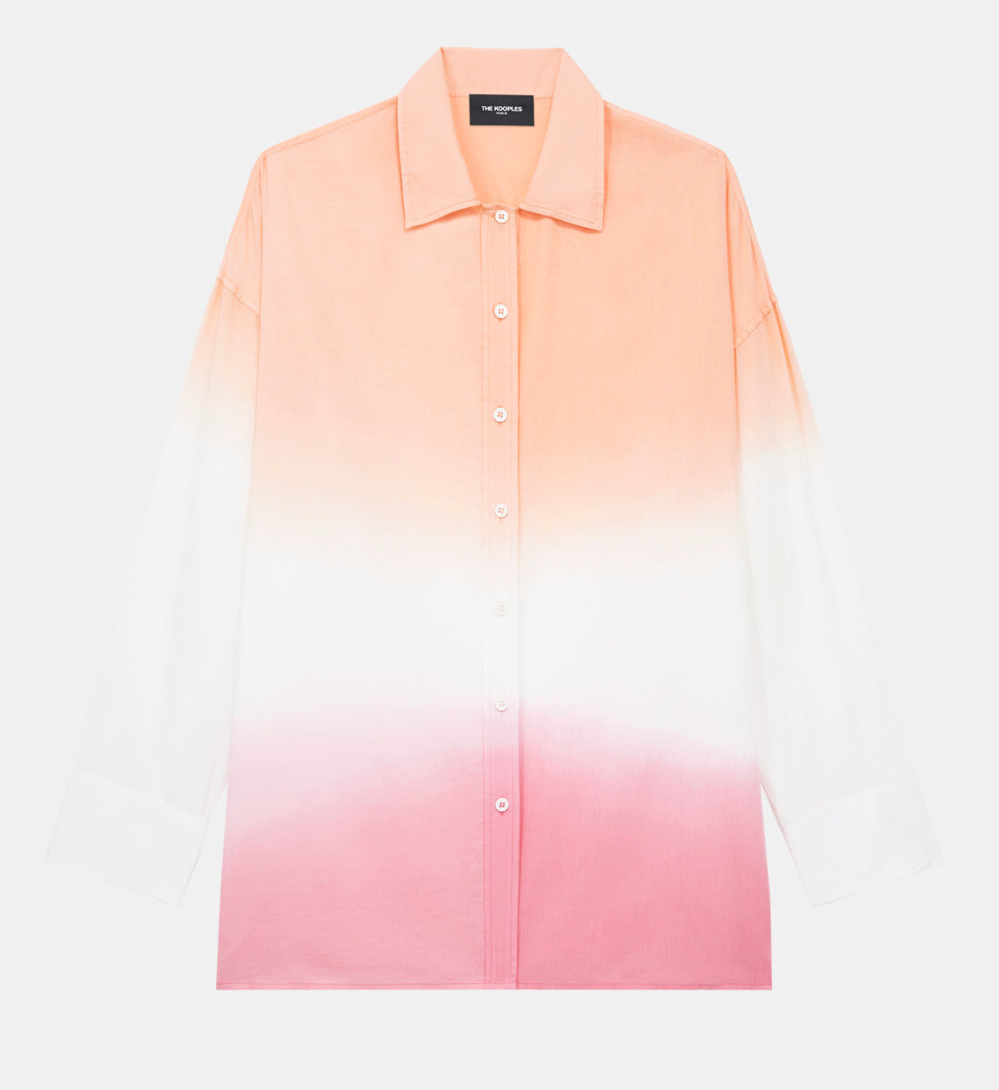 Tie-Dye Long Cotton Shirt | Women | Pink