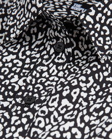 Leopard-Print Shirt | Women | Black x White