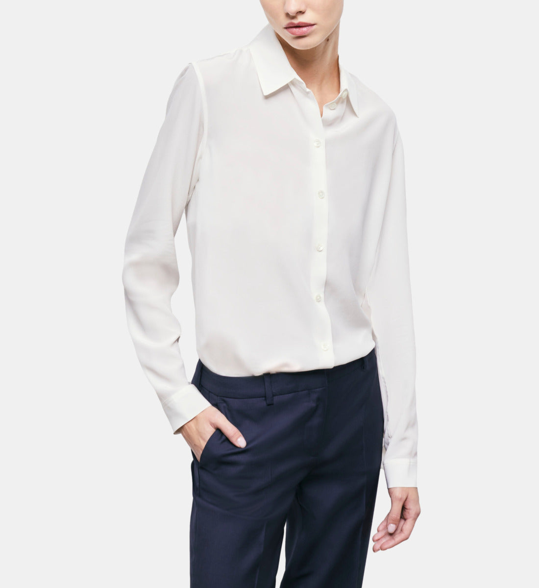 Silk Shirt | Women | White