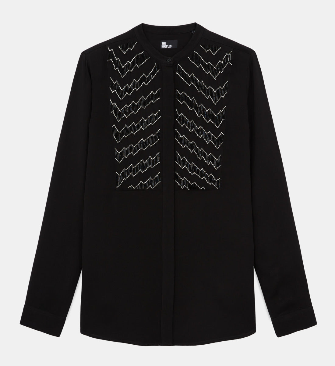 Shirt With Pearl Details | Women | Black