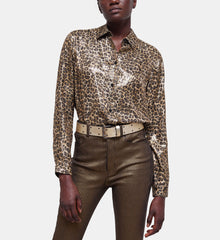 Flowing Leopard-Print Shirt | Women | Leopard