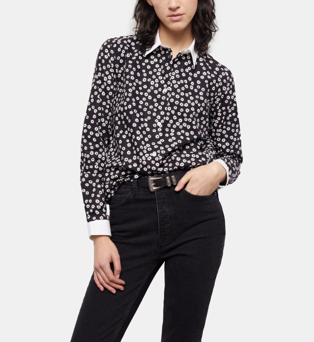 Printed Shirt | Women | Black x White