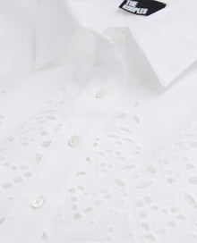 Short Shirt With Broderie Anglaise | Women | White