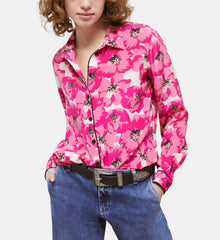 Silk Printed Shirt | Women | Pink