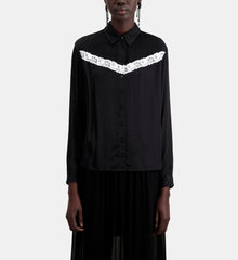 Shirt With Lace Detail | Women | Black