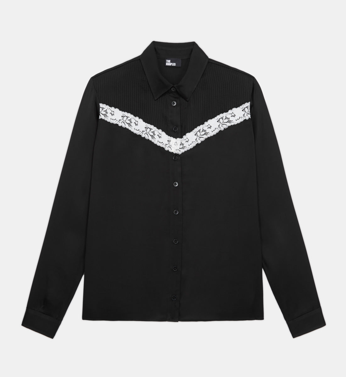 Shirt With Lace Detail | Women | Black