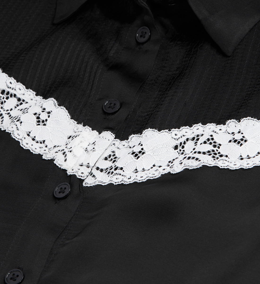 Shirt With Lace Detail | Women | Black